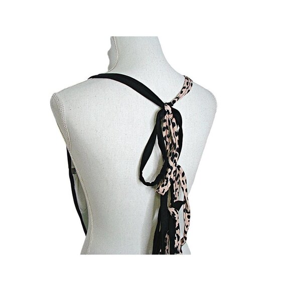 Swimsuit Halterneck Plunge Neck 1 Piece Leopard Print Multiways to Wear Size S/M - Picture 4 of 12